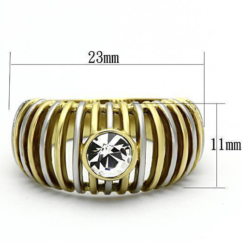 Anillo de Compromiso Boda y Matrimonio con Diamante Zirconia Para Mujeres Dos Tonos TK1095 - Jewelry Store by Erik Rayo