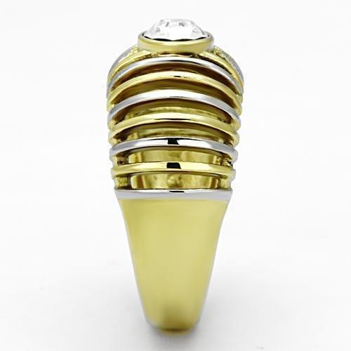 Anillo de Compromiso Boda y Matrimonio con Diamante Zirconia Para Mujeres Dos Tonos TK1095 - Jewelry Store by Erik Rayo