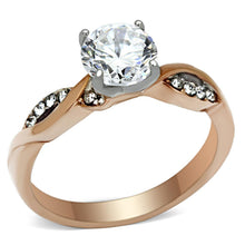 Load image into Gallery viewer, Anillo de Compromiso Boda y Matrimonio con Diamante Zirconia Para Mujeres Dos Tonos TK1163 - Jewelry Store by Erik Rayo
