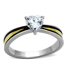 Load image into Gallery viewer, Anillo de Compromiso Boda y Matrimonio con Diamante Zirconia Para Mujeres Dos Tonos TK1283 - Jewelry Store by Erik Rayo
