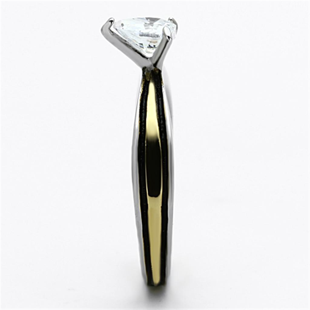 Anillo de Compromiso Boda y Matrimonio con Diamante Zirconia Para Mujeres Dos Tonos TK1283 - Jewelry Store by Erik Rayo