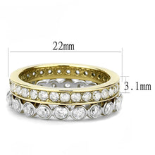 Load image into Gallery viewer, Anillo de Compromiso Boda y Matrimonio con Diamante Zirconia Para Mujeres Dos Tonos TK3232 - Jewelry Store by Erik Rayo
