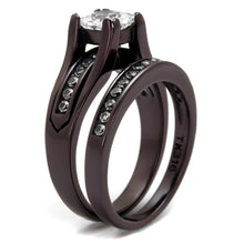 Load image into Gallery viewer, Anillos Para Mujer Color Cafe de 316L Acero Inoxidable con Diamante Zirconia Cubica Abruzzi - Jewelry Store by Erik Rayo
