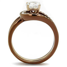 Load image into Gallery viewer, Anillos Para Mujer Color Cafe de 316L Acero Inoxidable con Diamante Zirconia Cubica Forza - Jewelry Store by Erik Rayo
