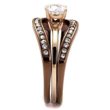 Load image into Gallery viewer, Anillos Para Mujer Color Cafe de 316L Acero Inoxidable con Diamante Zirconia Cubica Forza - Jewelry Store by Erik Rayo
