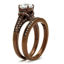 Load image into Gallery viewer, Anillos Para Mujer Color Cafe de 316L Acero Inoxidable con Diamante Zirconia Cubica Potenza - Jewelry Store by Erik Rayo

