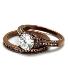 Load image into Gallery viewer, Anillos Para Mujer Color Cafe de 316L Acero Inoxidable con Diamante Zirconia Cubica Potenza - Jewelry Store by Erik Rayo
