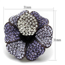 Load image into Gallery viewer, Anillos Para Mujer Color Cafe de 316L Acero Inoxidable con Piedra Crystal en Multicolor Pescara - Jewelry Store by Erik Rayo
