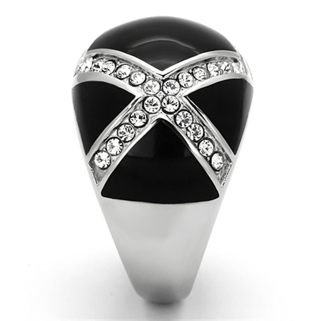 Anillos Para Mujer Color Negro de 316L Acero Inoxidable con Diamante Zirconia Cubica - Jewelry Store by Erik Rayo
