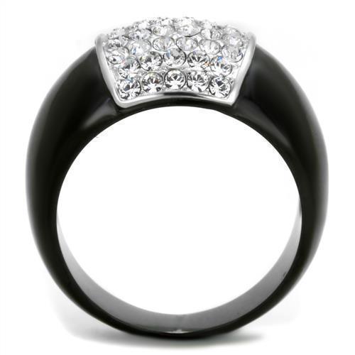 Anillos Para Mujer Color Negro de 316L Acero Inoxidable con Diamante Zirconia Cubica Grosseto - Jewelry Store by Erik Rayo