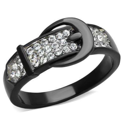 Anillos Para Mujer Color Negro de 316L Acero Inoxidable con Diamante Zirconia Cubica Merano - Jewelry Store by Erik Rayo