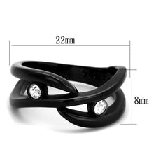 Load image into Gallery viewer, Anillos Para Mujer Color Negro de 316L Acero Inoxidable con Diamante Zirconia Cubica Miriam - Jewelry Store by Erik Rayo
