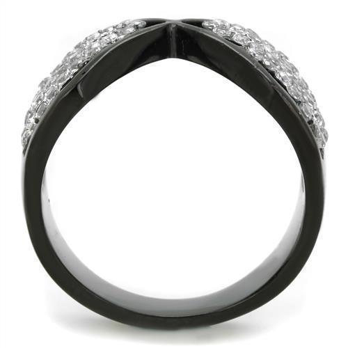 Anillos Para Mujer Color Negro de 316L Acero Inoxidable con Diamante Zirconia Cubica Montagnana - Jewelry Store by Erik Rayo