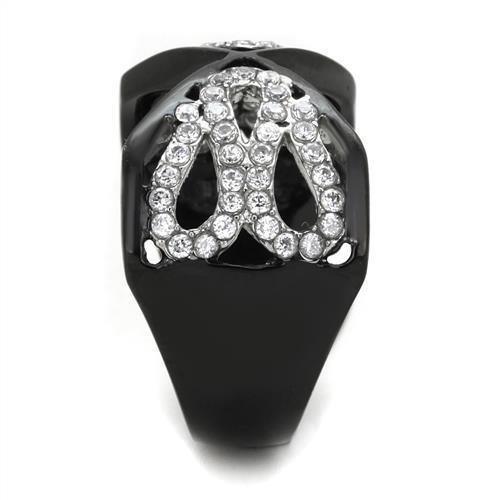 Anillos Para Mujer Color Negro de 316L Acero Inoxidable con Diamante Zirconia Cubica Montagnana - Jewelry Store by Erik Rayo