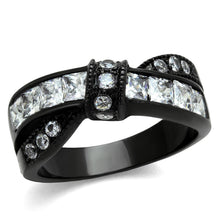 Load image into Gallery viewer, Anillos Para Mujer Color Negro de 316L Acero Inoxidable con Diamante Zirconia Cubica Salome - Jewelry Store by Erik Rayo
