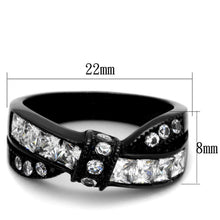 Load image into Gallery viewer, Anillos Para Mujer Color Negro de 316L Acero Inoxidable con Diamante Zirconia Cubica Salome - Jewelry Store by Erik Rayo

