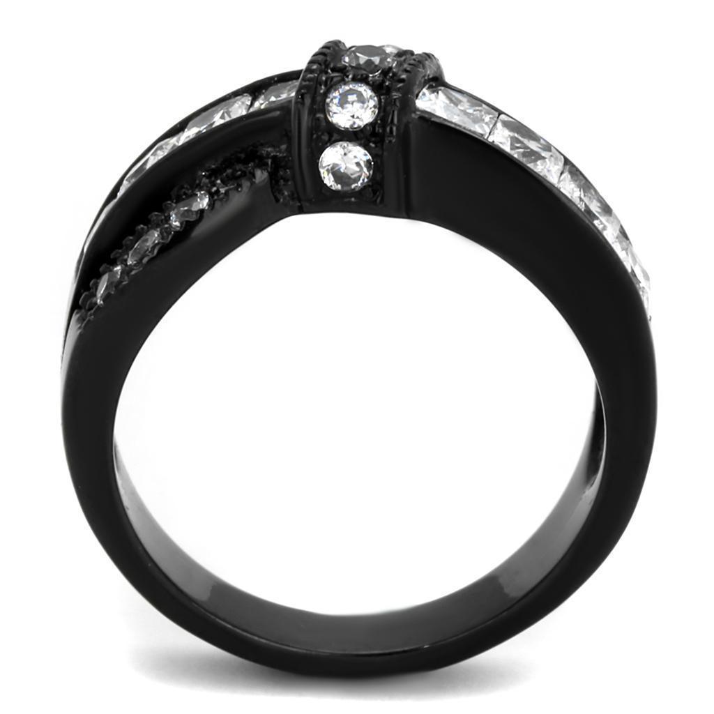 Anillos Para Mujer Color Negro de 316L Acero Inoxidable con Diamante Zirconia Cubica Salome - Jewelry Store by Erik Rayo