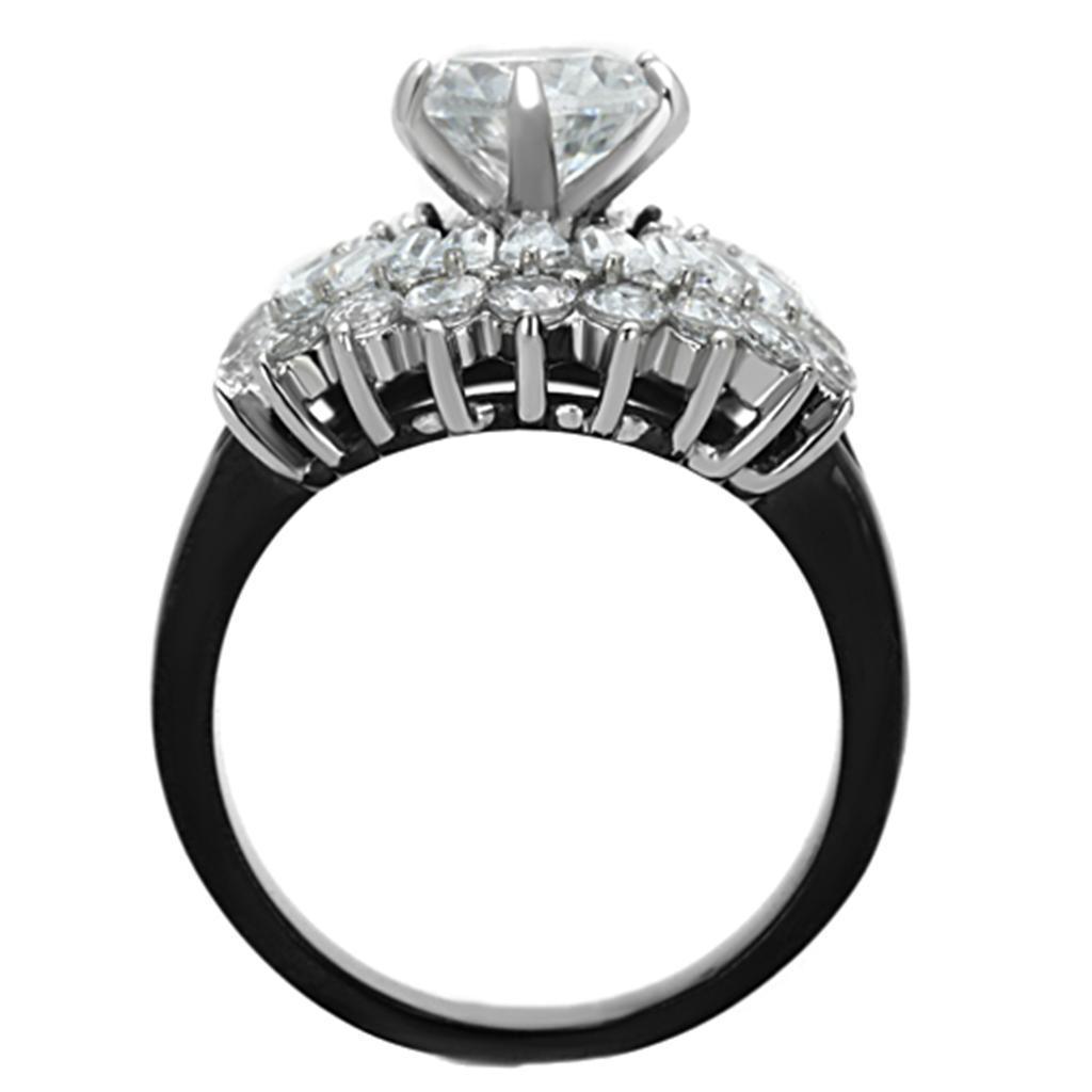 Anillos Para Mujer Color Negro de 316L Acero Inoxidable con Diamante Zirconia Cubica Verona - Jewelry Store by Erik Rayo