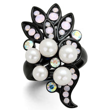 Load image into Gallery viewer, Anillos Para Mujer Color Negro de 316L Acero Inoxidable con Perla in Color Rosa Myriam - Jewelry Store by Erik Rayo
