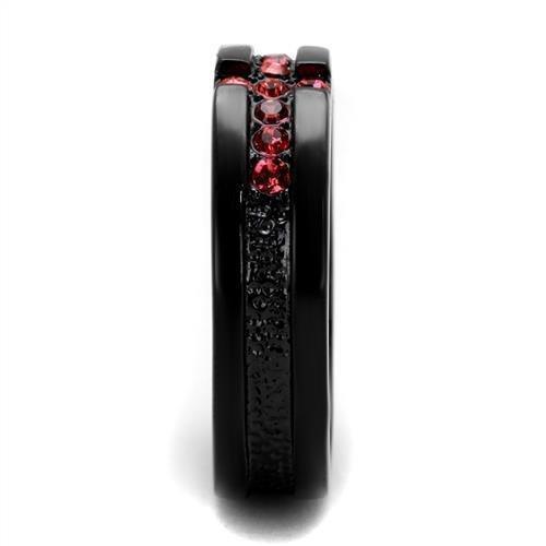 Anillos Para Mujer Color Negro de 316L Acero Inoxidable con Piedra Crystal Color Rosa Elizabeth - Jewelry Store by Erik Rayo
