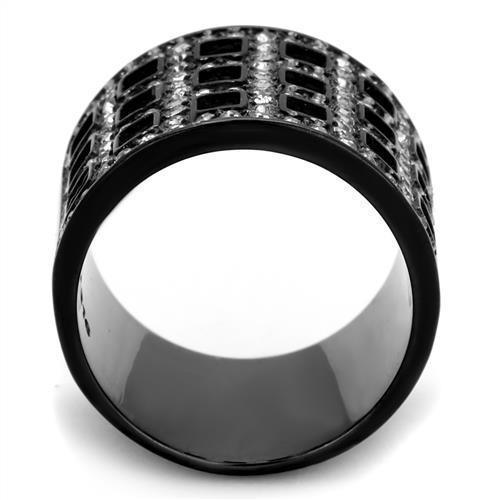Anillos Para Mujer Color Negro de 316L Acero Inoxidable con Piedra Crystal Diamante Negro Abilene - Jewelry Store by Erik Rayo