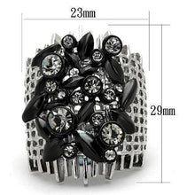 Load image into Gallery viewer, Anillos Para Mujer Color Negro de 316L Acero Inoxidable con Piedra Crystal Diamante Negro Aosta - Jewelry Store by Erik Rayo
