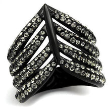 Load image into Gallery viewer, Anillos Para Mujer Color Negro de 316L Acero Inoxidable con Piedra Crystal Diamante Negro Delilah - Jewelry Store by Erik Rayo
