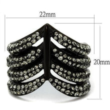 Load image into Gallery viewer, Anillos Para Mujer Color Negro de 316L Acero Inoxidable con Piedra Crystal Diamante Negro Delilah - Jewelry Store by Erik Rayo
