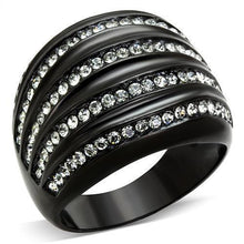 Load image into Gallery viewer, Anillos Para Mujer Color Negro de 316L Acero Inoxidable con Piedra Crystal Diamante Negro Siena - Jewelry Store by Erik Rayo
