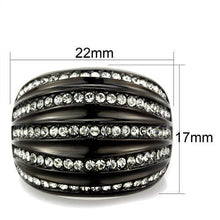 Load image into Gallery viewer, Anillos Para Mujer Color Negro de 316L Acero Inoxidable con Piedra Crystal Diamante Negro Siena - Jewelry Store by Erik Rayo

