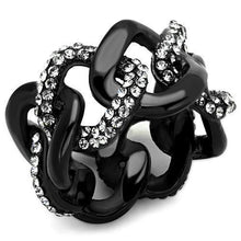 Load image into Gallery viewer, Anillos Para Mujer Color Negro de 316L Acero Inoxidable con Piedra Crystal Diamante Negro Terni - Jewelry Store by Erik Rayo
