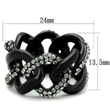 Load image into Gallery viewer, Anillos Para Mujer Color Negro de 316L Acero Inoxidable con Piedra Crystal Diamante Negro Terni - Jewelry Store by Erik Rayo
