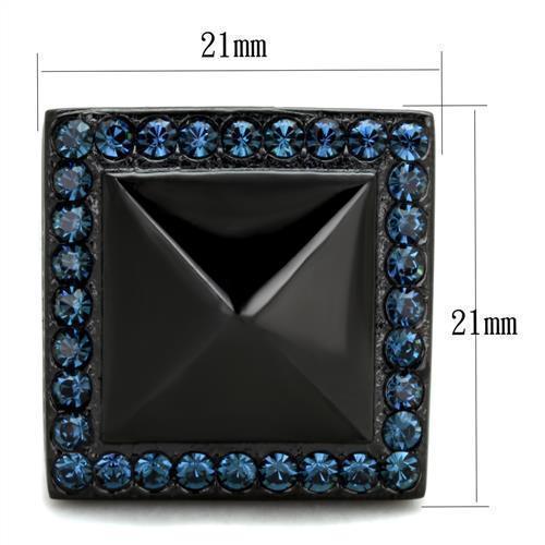 Anillos Para Mujer Color Negro de 316L Acero Inoxidable con Piedra Crystal en Montana Florence - Jewelry Store by Erik Rayo