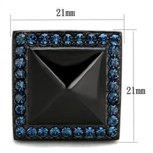 Load image into Gallery viewer, Anillos Para Mujer Color Negro de 316L Acero Inoxidable con Piedra Crystal en Montana Florence - Jewelry Store by Erik Rayo
