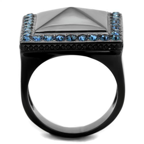Anillos Para Mujer Color Negro de 316L Acero Inoxidable con Piedra Crystal en Montana Florence - Jewelry Store by Erik Rayo