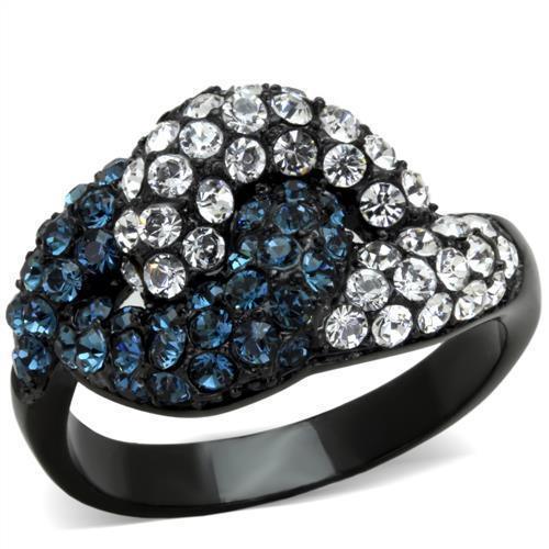 Anillos Para Mujer Color Negro de 316L Acero Inoxidable con Piedra Crystal en Montana Massa - Jewelry Store by Erik Rayo