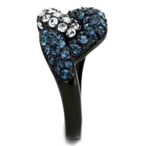 Anillos Para Mujer Color Negro de 316L Acero Inoxidable con Piedra Crystal en Montana Massa - Jewelry Store by Erik Rayo