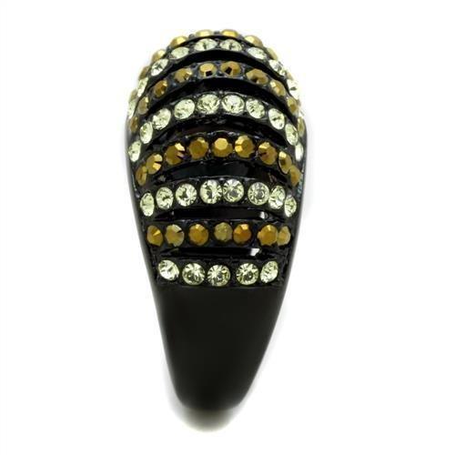 Anillos Para Mujer Color Negro de 316L Acero Inoxidable con Piedra Crystal en Multicolor Arezzo - Jewelry Store by Erik Rayo