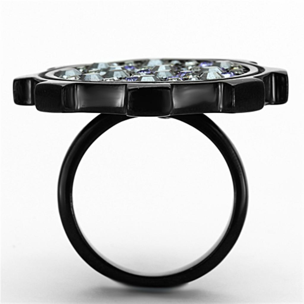Anillos Para Mujer Color Negro de 316L Acero Inoxidable con Piedra Crystal en Multicolor Udine - Jewelry Store by Erik Rayo
