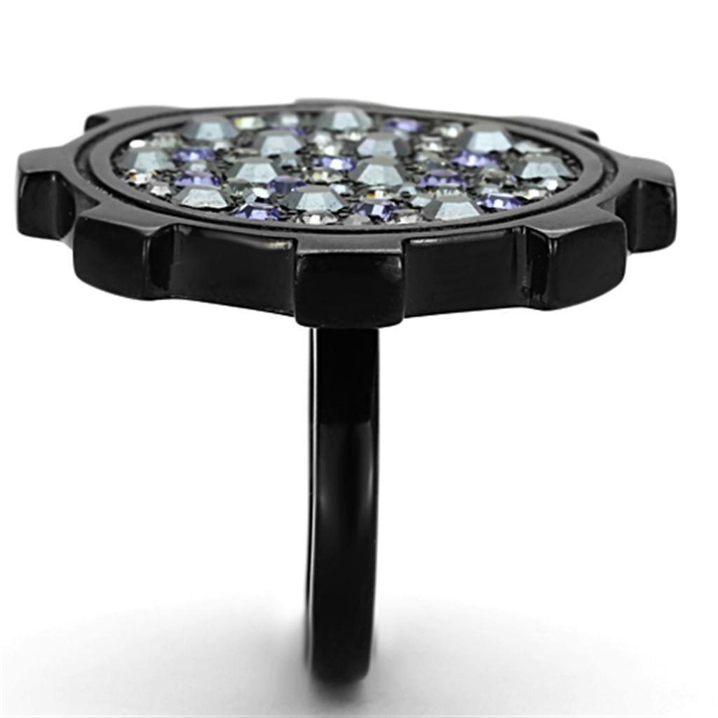 Anillos Para Mujer Color Negro de 316L Acero Inoxidable con Piedra Crystal en Multicolor Udine - Jewelry Store by Erik Rayo