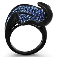 Load image into Gallery viewer, Anillos Para Mujer Color Negro de 316L Acero Inoxidable con Piedra Crystal Zafiro Rieti - Jewelry Store by Erik Rayo
