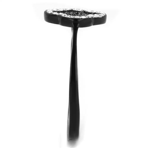 Anillos Para Mujer Color Negro de 316L Acero Inoxidable con Piedra de Crystal en Jet Eliana - Jewelry Store by Erik Rayo