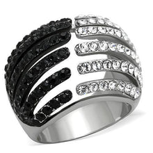 Load image into Gallery viewer, Anillos Para Mujer Color Negro de 316L Acero Inoxidable con Piedra de Crystal en Jet Veneto - Jewelry Store by Erik Rayo
