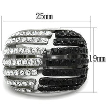 Load image into Gallery viewer, Anillos Para Mujer Color Negro de 316L Acero Inoxidable con Piedra de Crystal en Jet Veneto - Jewelry Store by Erik Rayo

