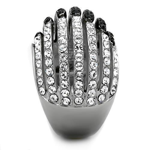 Anillos Para Mujer Color Negro de 316L Acero Inoxidable con Piedra de Crystal en Jet Veneto - Jewelry Store by Erik Rayo
