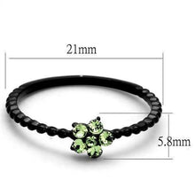 Load image into Gallery viewer, Anillos Para Mujer Color Negro de 316L Acero Inoxidablecon Piedra Crystal Peridoto Umbria - Jewelry Store by Erik Rayo
