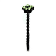 Load image into Gallery viewer, Anillos Para Mujer Color Negro de 316L Acero Inoxidablecon Piedra Crystal Peridoto Umbria - Jewelry Store by Erik Rayo
