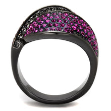 Load image into Gallery viewer, Anillos Para Mujer Color Negro y Morado de 316L Acero Inoxidable con Piedra Crystal Color Duranzno Civita - Jewelry Store by Erik Rayo
