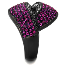 Load image into Gallery viewer, Anillos Para Mujer Color Negro y Morado de 316L Acero Inoxidable con Piedra Crystal Color Duranzno Civita - Jewelry Store by Erik Rayo
