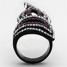 Load image into Gallery viewer, Anillos Para Mujer Color Negro y Morado de 316L Acero Inoxidable con Piedra Crystal en Multicolor Gorizia - Jewelry Store by Erik Rayo
